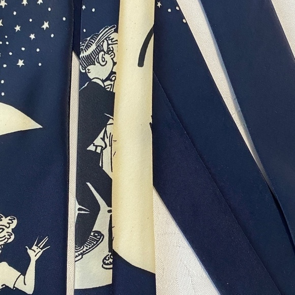 Vintage Blondie & Dagwood Black Starlight Kiss Tie Cartoon Collectible Novelty - Picture 3 of 6